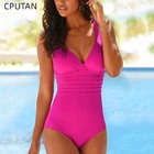 2020 Цельный купальник, женский купальник большого размера, женский купальный костюм, винтажный Монокини, боди, пляжная одежда, Ретро Купальники XXL