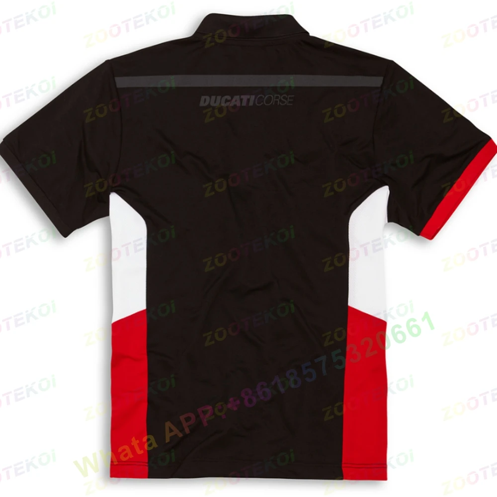Moto For Ducati Pramac Racing Team Polo Shirt Button Lapel Men's Motorcycle Polyester Summer Quick-dry Breathable Do Not
