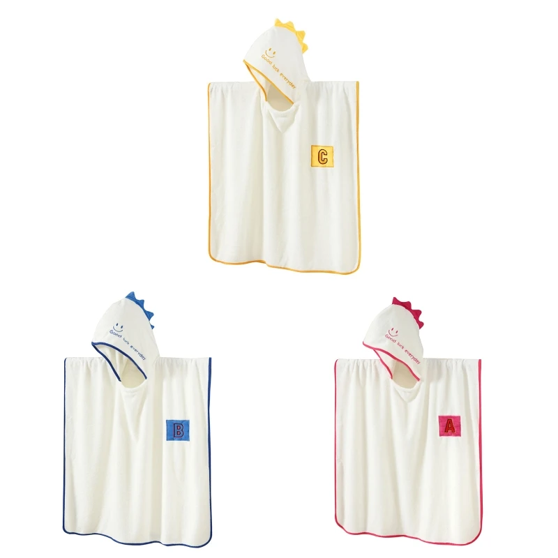 Soft Coral Fleece Bath Poncho Bathrobe For Babies Swim Beach