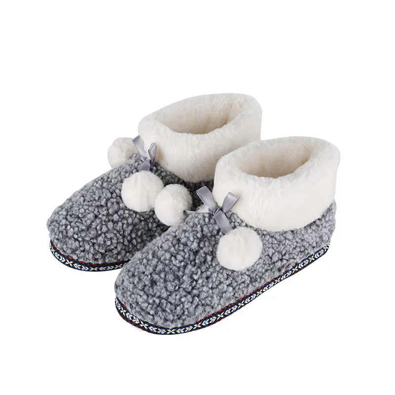 Women's Boots Slippers Home Plush Slipper Female Winter Warm Slippers Women Furry Shoes Chindren Boots Indoor Non-slip Footwear