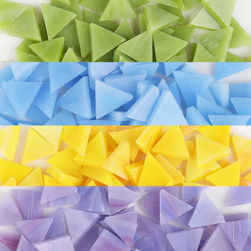 120 г/4 23 унций (прибл. 200 шт.) 1 см треугольная полупрозрачная слюдяная мозаичная