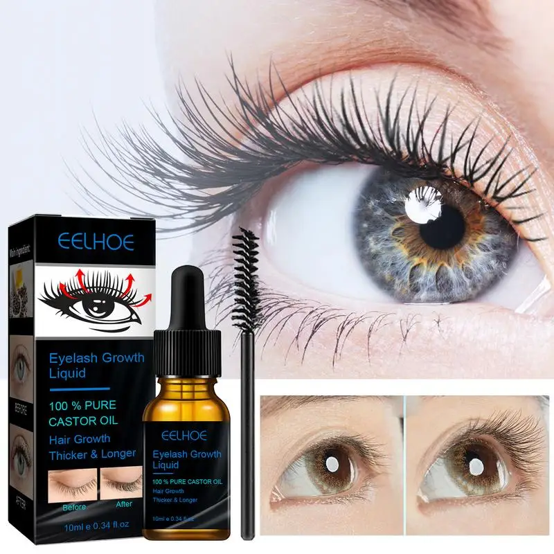 

Eyelashes Growth Castor Oil Primer 10ml Castor Oil Eyelash Lengthening Enhancing Lifting Serum Essence Nourish To Lashes Brows