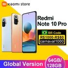 Смартфон Xiaomi Redmi Note 10 Pro, 6 ГБ 64 Гб128 ГБ, экран AMOLED глобальная версия дюйма, камера 732 МП, процессор Snapdragon 120G, Гц