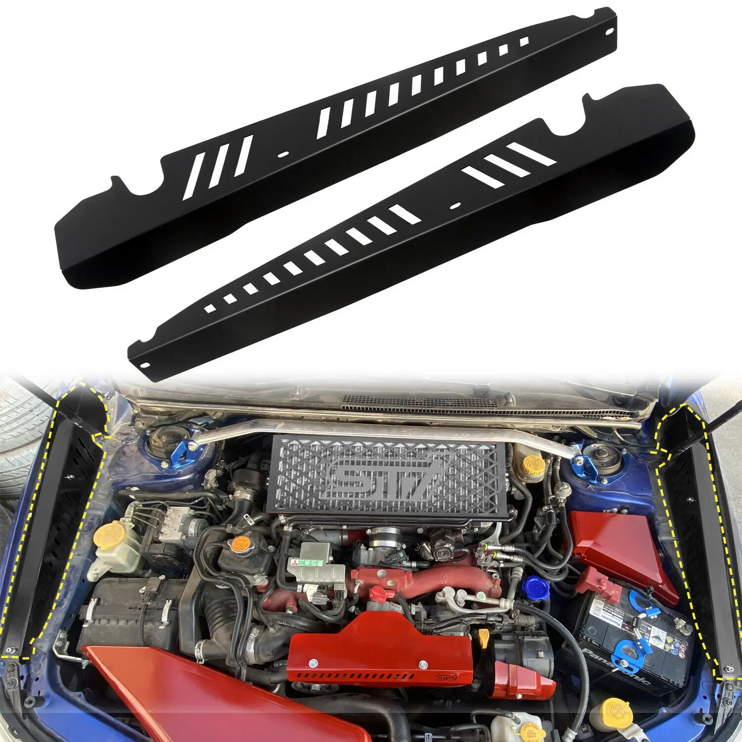 

Aluminum Alloy Front Engine Bay Side Panel Cover For Subaru WRX / WRX STI 15-21