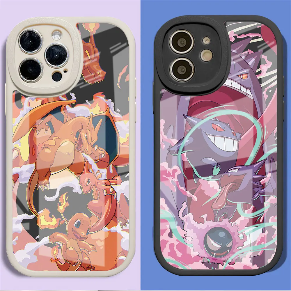 Чехол с аниме Gengar Evoli P-okemon для Apple iPhone 14 13 12 Mini 11 Pro 14 Plus