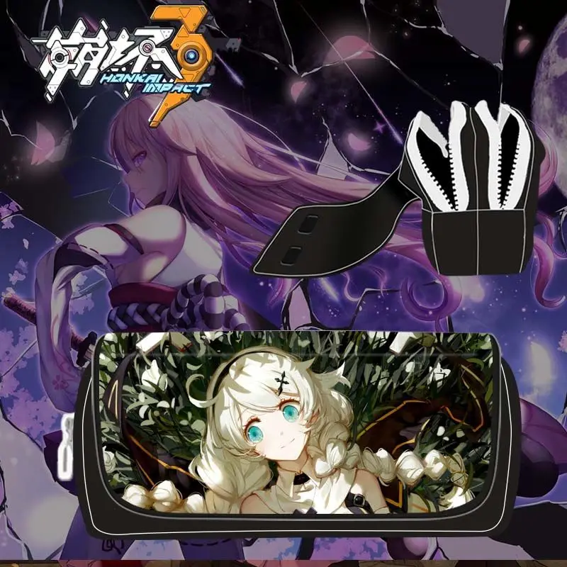 Футляр для карандашей 21 см X 9 Honkai Impact 3 Kiana Kaslana Райден Мэй ограниченный выпуск
