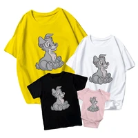 new disney lady and the tramp family matching t shirt casual kids short sleeve unisex adult funny sweet harajuku baby romper
