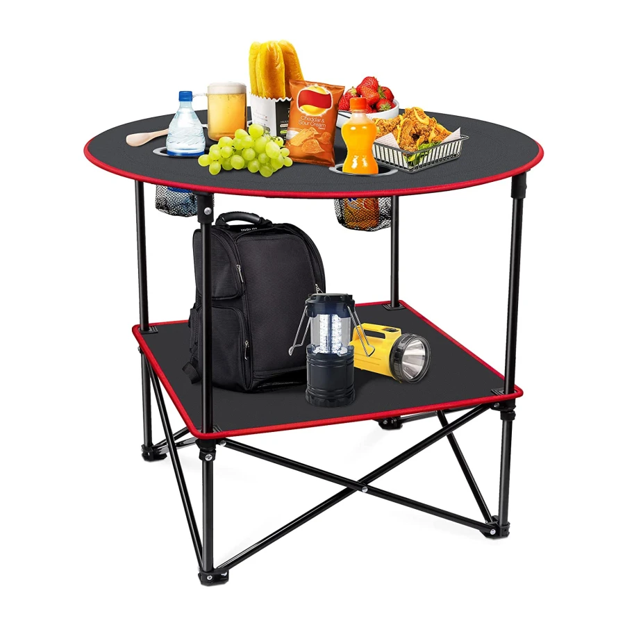 

Складной столик для кемпинга портативный обеденный стол, водонепроницаемые холщовые столы для барбекю и пикника, для наружного кемпинга