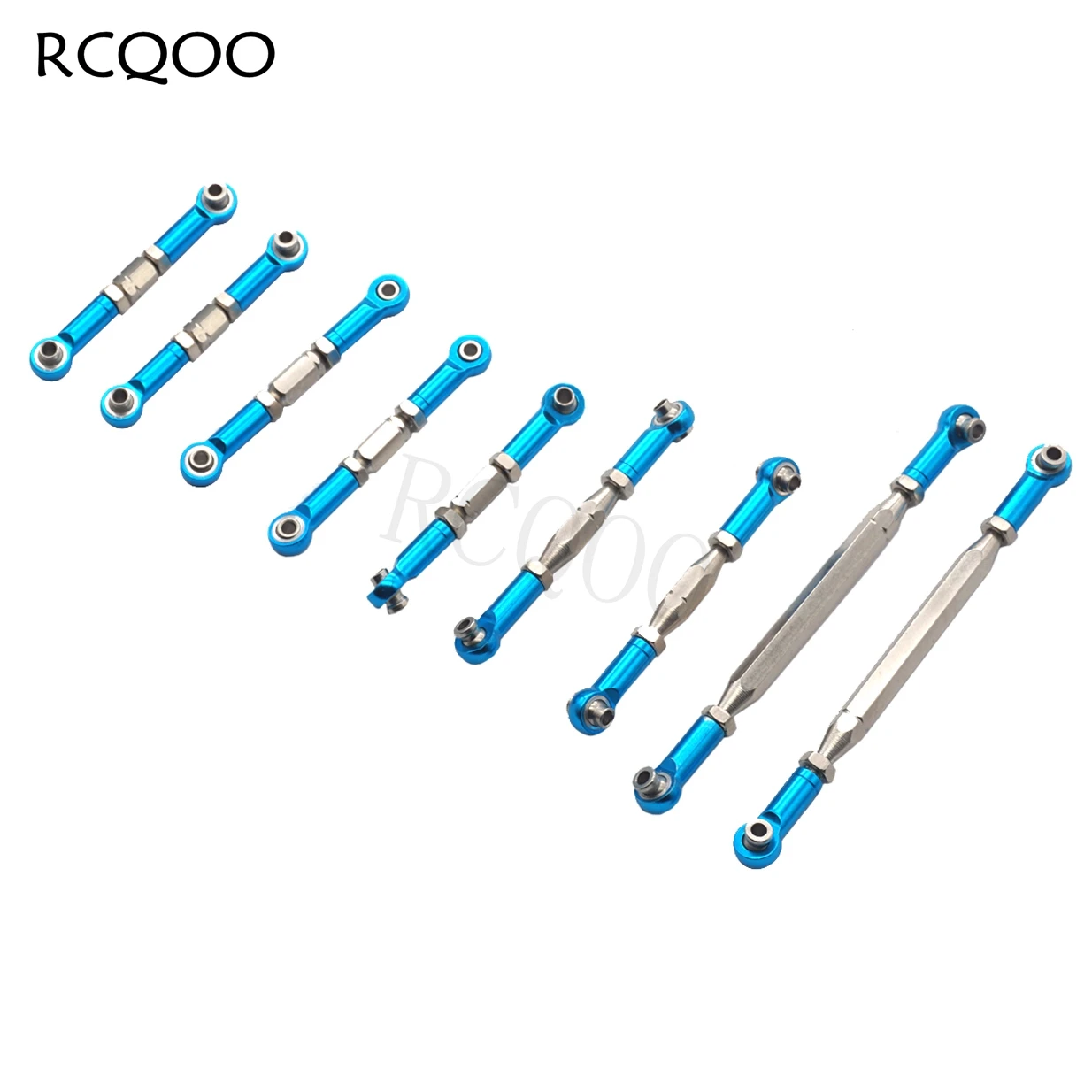 

9Pcs Metal Pull Rod Steering Servo Link Linkages Swing Arm Tie Rod Upper Suspension Endsfor with 12428-ABC 12429 12423-ABC