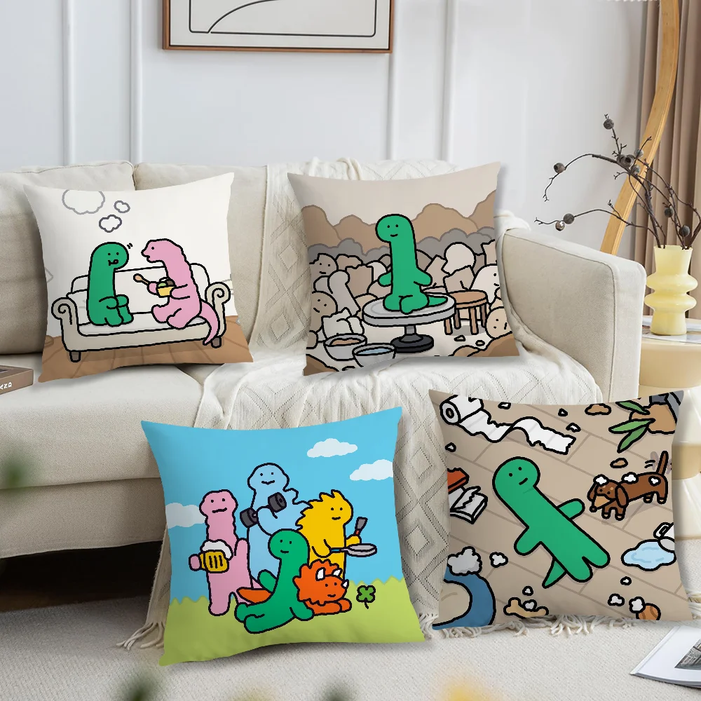 Art J-Joguman Studio Pillow Case Sofa Living Room Bedroom Headboard Backrest Cushion Square Nap Time