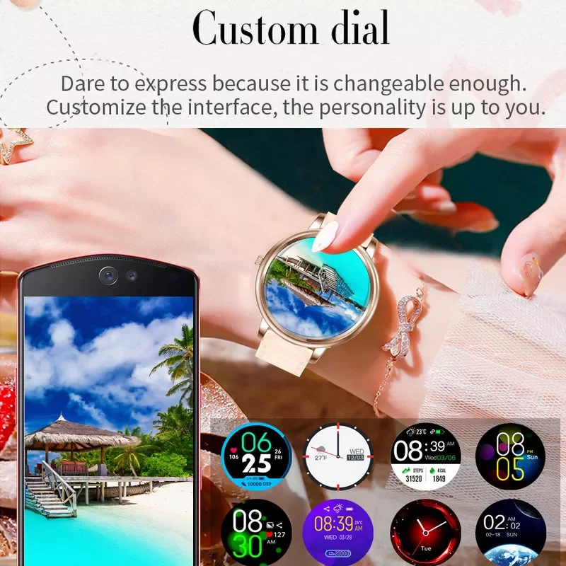 

MK20 Smart Watch New Full Touch Screen 39mm Diameter Women IP67 Smartwatch For Ladies And Girls Compatible With Android and IOS