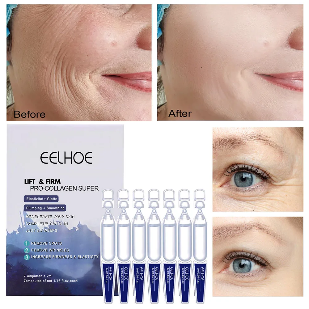 

Collagen Remove Wrinkles Face Serum Hyaluronic Acid Shrink Pore Lift Firm Fade Fine Lines Whitening Moisturizer Beauty Skin Care