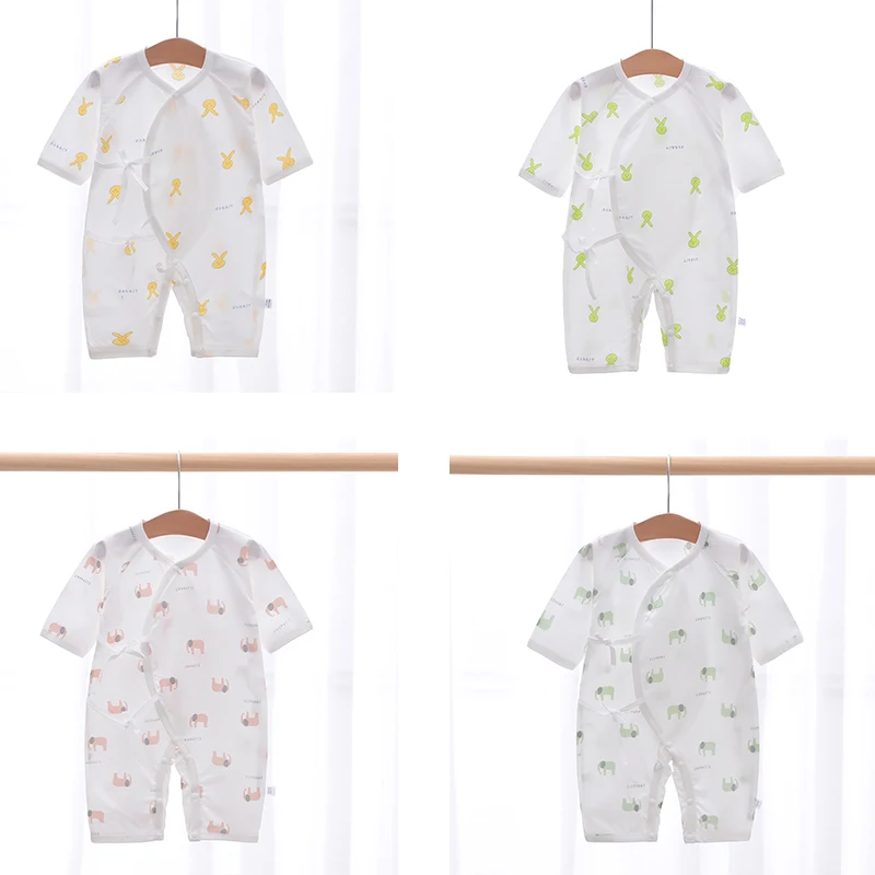 

Casual Infant Baby Romper 2022 Summer New Butterfly Floral Print Long Sleeve Crawling Newborn Children Clothes Breathable