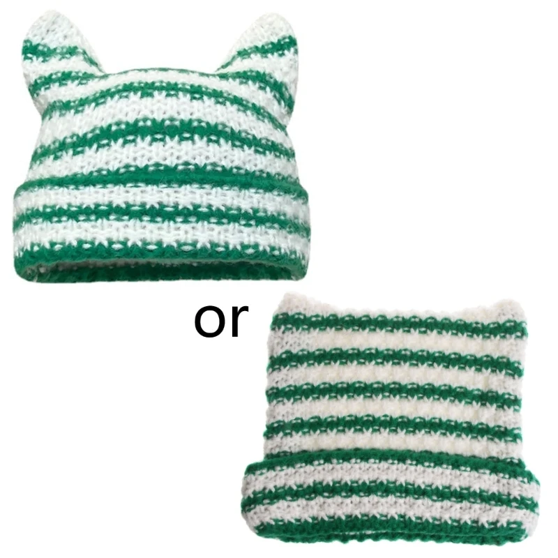 

Crochet Knitted Hat Skullies Beanie Devil Horn Hat Beanie Rabbit Hat Bunny Hat Funny Hat for Women Girls Cosplay