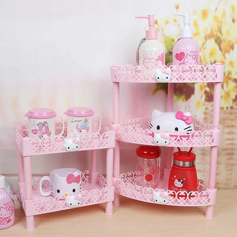 Sanrio Kawaii Hello Kitty маленький стеллаж для хранения аниме мультфильм милый Модный