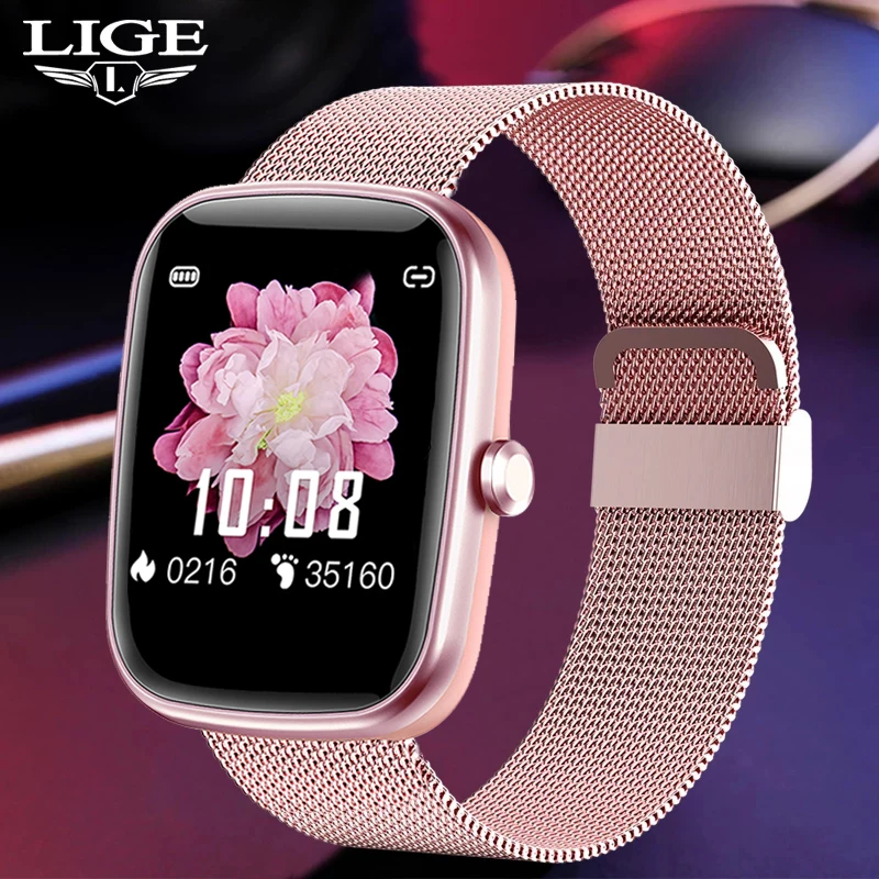 

LIGE Smart Watch Women Fitness Full Touch Smartwatch Waterproof Multi-sport mode Bracelet For Android iOS Digital Watches Gifts
