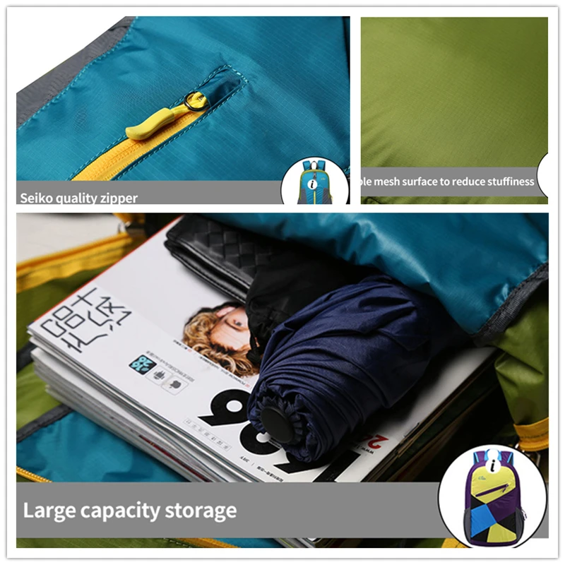 Складной уличный рюкзак для мужчин и женщин портативная вместительная