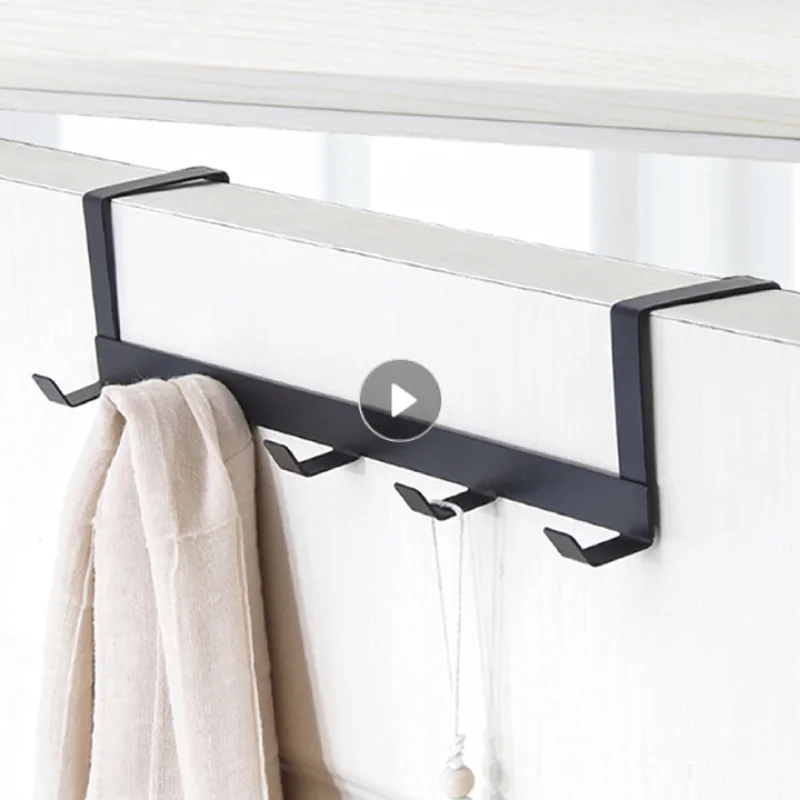 

Hooks Over The Door 5 Hooks Home Organizer Rack Clothes Coat Hat Towel Hanger New Bathroom Kitchen Accessories Holder Storage