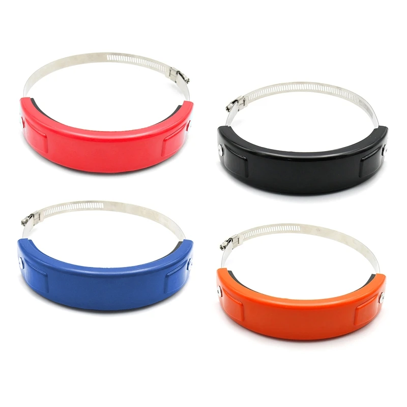 

F1CF Universal Motorcycle Exhaust Muffler Protector Ring Can Cover Guard 100-160mm Round Fits Most Motorcycle