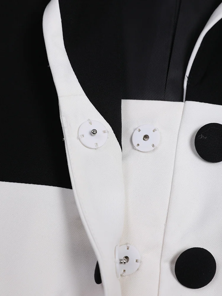 ZMEENNA черный блейзер с цветными блоками женский элегантный новый свободный пиджак