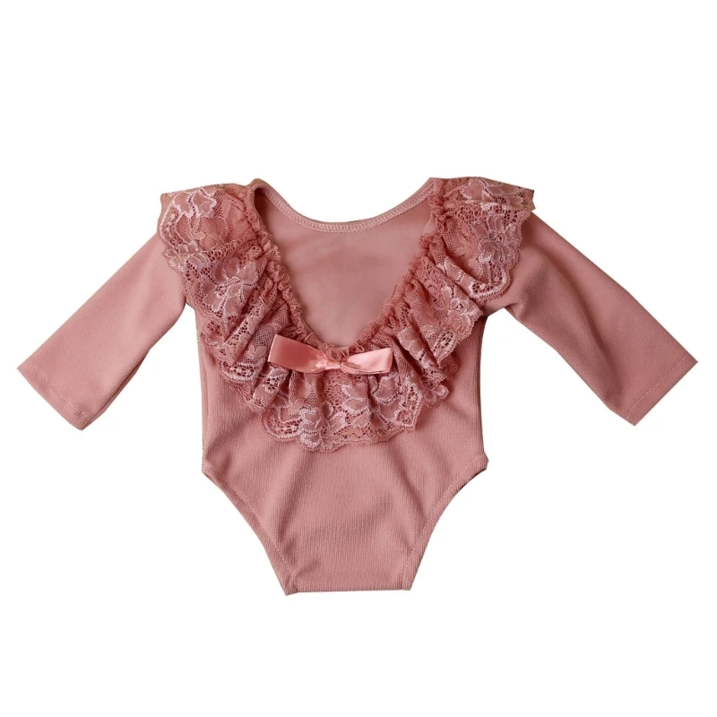 

Photo Shooting Props for Baby Girls 0-1M Backless Lace Jumpsuits Newborns Monthly Party Photo Clothes Photostudio Wholesale