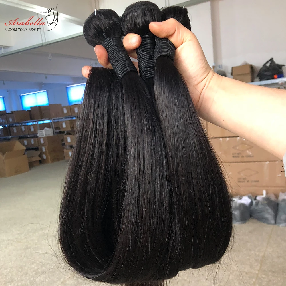

Straight Hair Bundles Brazilian Hair Weave Bundles 100% Human Hair 1B Arabella Remy Hair Extension 1/2/3/4 Pieces Hair Bundles