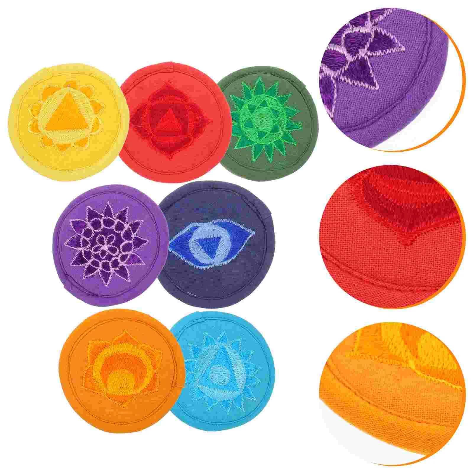 

7 Pcs Bowl Bottom Mat Sound Prayer Pad Buddha Cushion Pillow Tibetan Singing