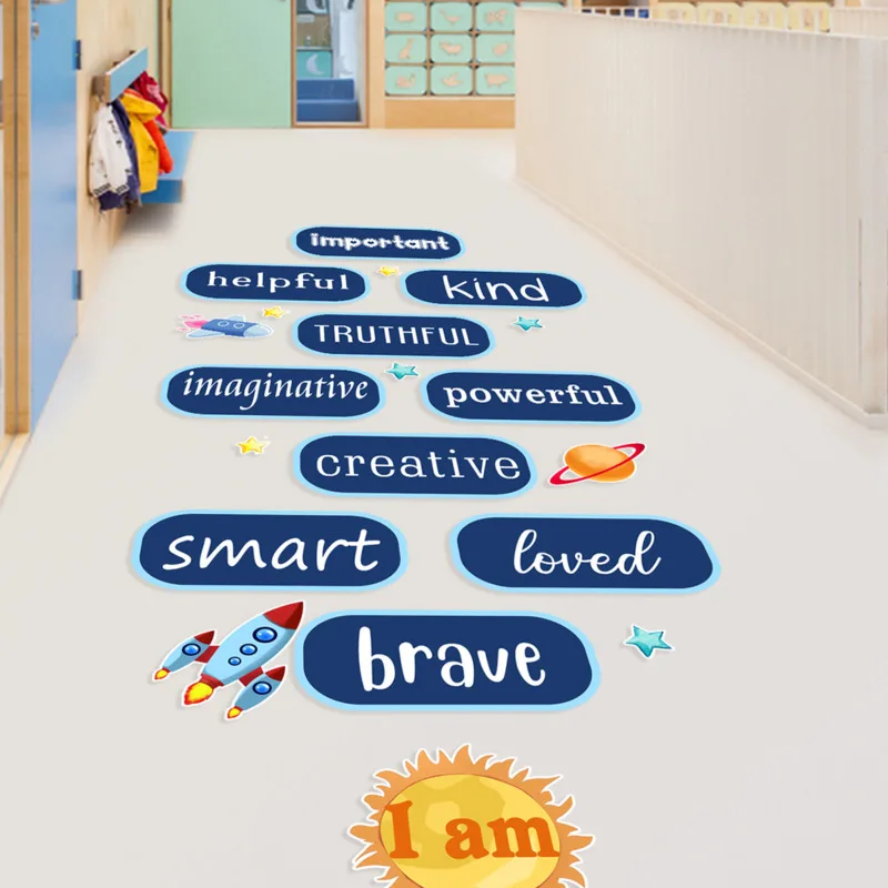 

Обучающая наклейка на пол с изображением английской игры, Настенная Наклейка для гостиной, детской комнаты, творческое Дошкольное образование для детей