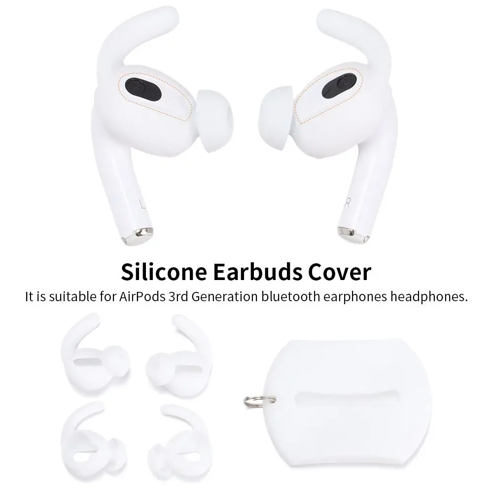 

with Storage Pouch Silicone Earbuds Cover Ear Tips Protector Protective Caps For Apple AirPods 3rd Generation 2021 New