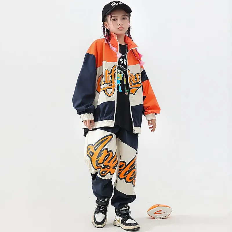 Бейсбольная куртка в стиле хип-хоп для мальчиков свободные брюки уличных танцев