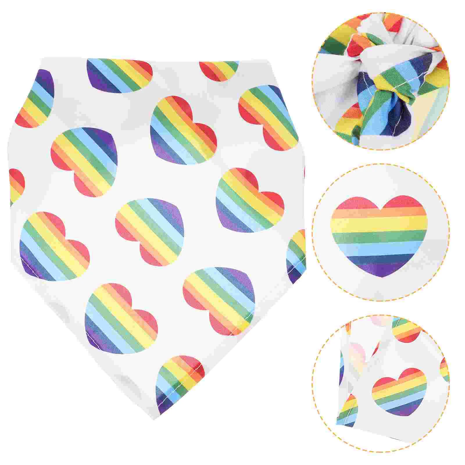 

Rainbow Dog Triangular Bandana Boy Pet Costume Decor Cat Bandanas Scarf Birthday Outfits Girls
