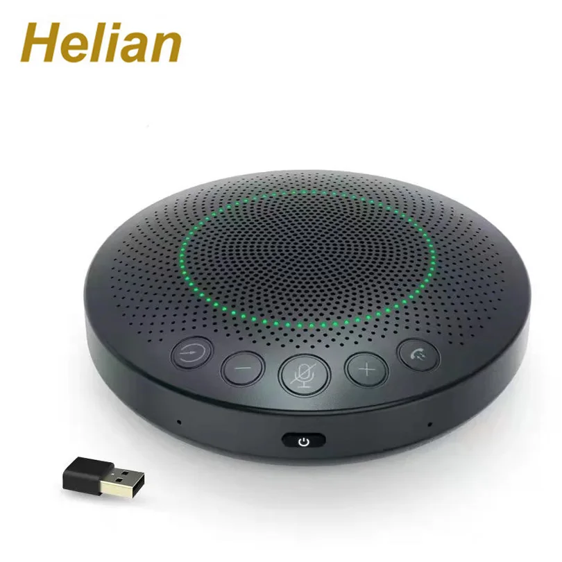

Helian Wireless Blue tooth USB Speakerphone Conference Microphone Omnidirectional Computer Mic 360° Voice Pickup Skype