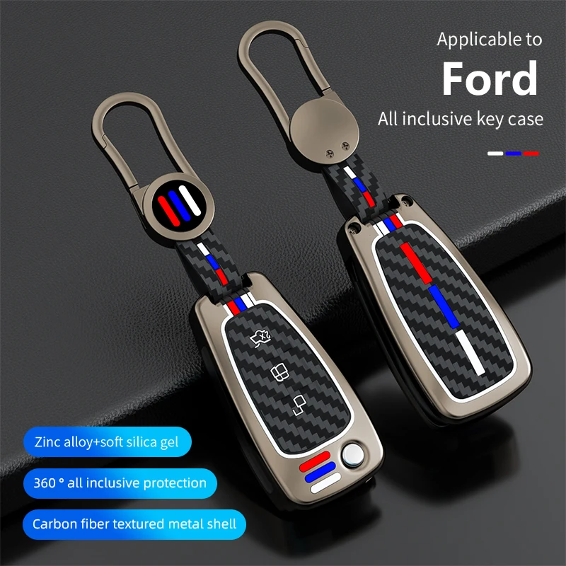

Zinc Alloy Car Folding Key Case Cover Protector Shell For Ford Ranger C-Max S-Max Focus Galaxy Mondeo Transit Tourneo Custom