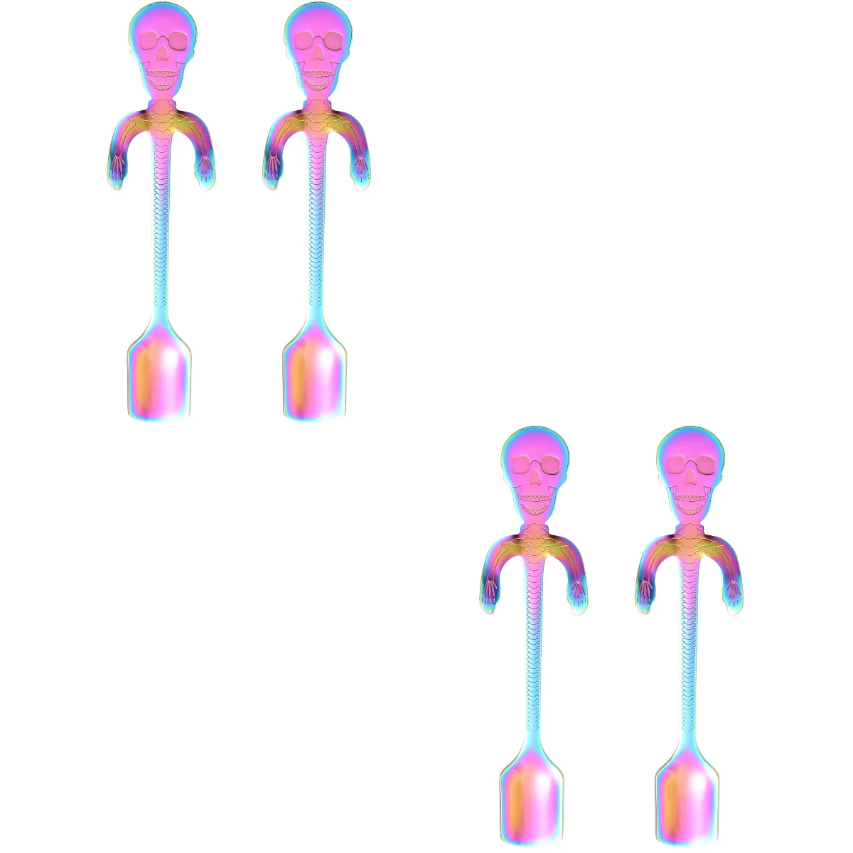 

Ложка, ложки, набор для Хэллоуина, подставка для десерта, чая, льда, смешивание металлических коктейлей, нержавеющая кухонная ручка, ложка дл...