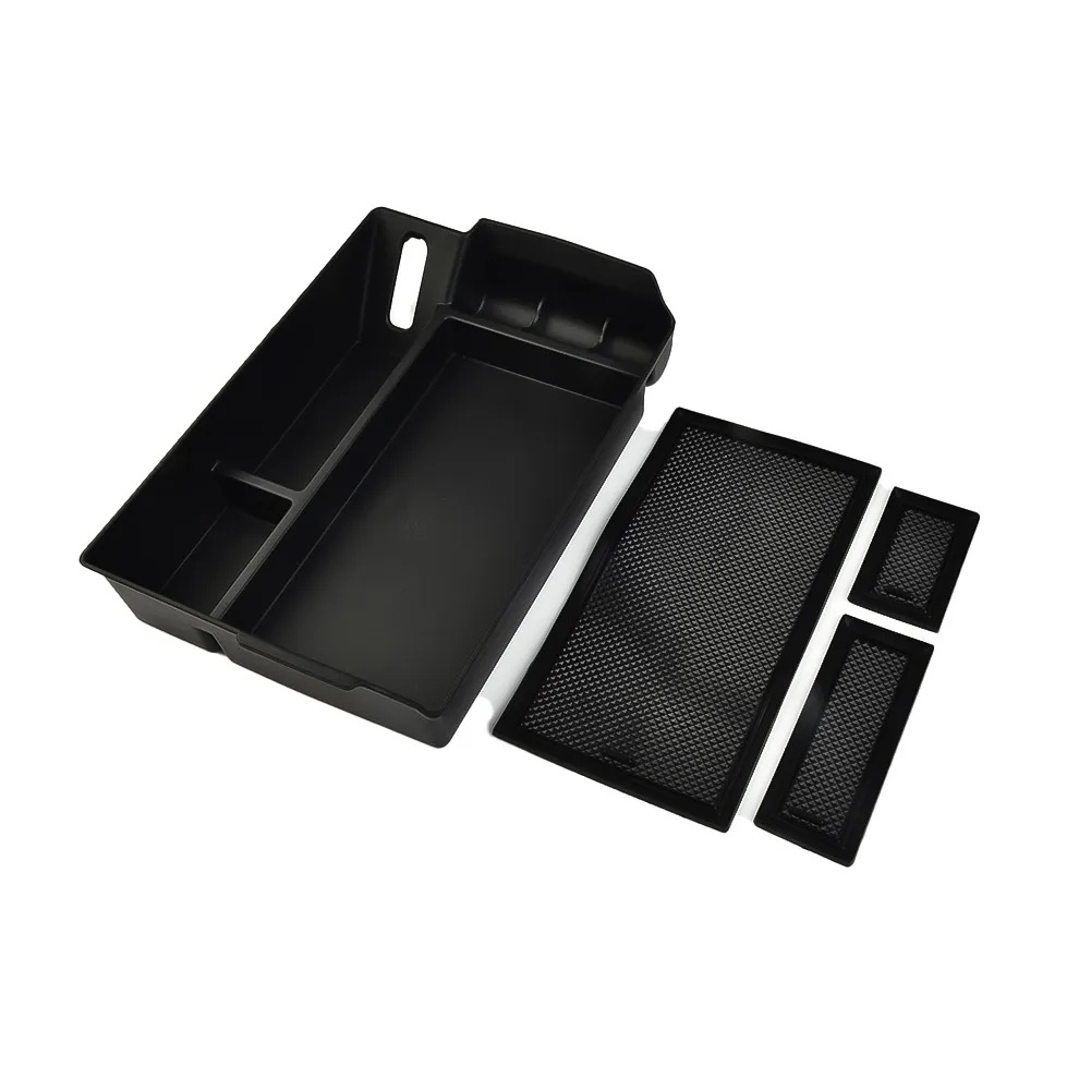 

1pc Central Armrest Storage Box PVC + ABS Interior Console Container For Toyota 2021 Car Accessories