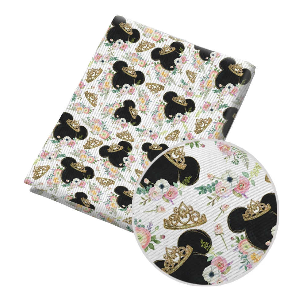

50X145cm Polyester Disney Cartoon Mickey Design Printed Twill Fabric Patchwork Sewing Accessories Home Decor Shirt