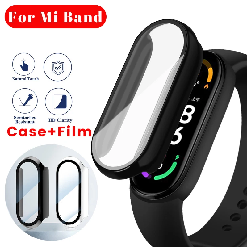 

2in1 Screen Protector Case+3D Film for Xiaomi Mi Band 7 6 5 4 3 Full Cover Protective Shockproof Frame Cover for Miband 6 7 NFC