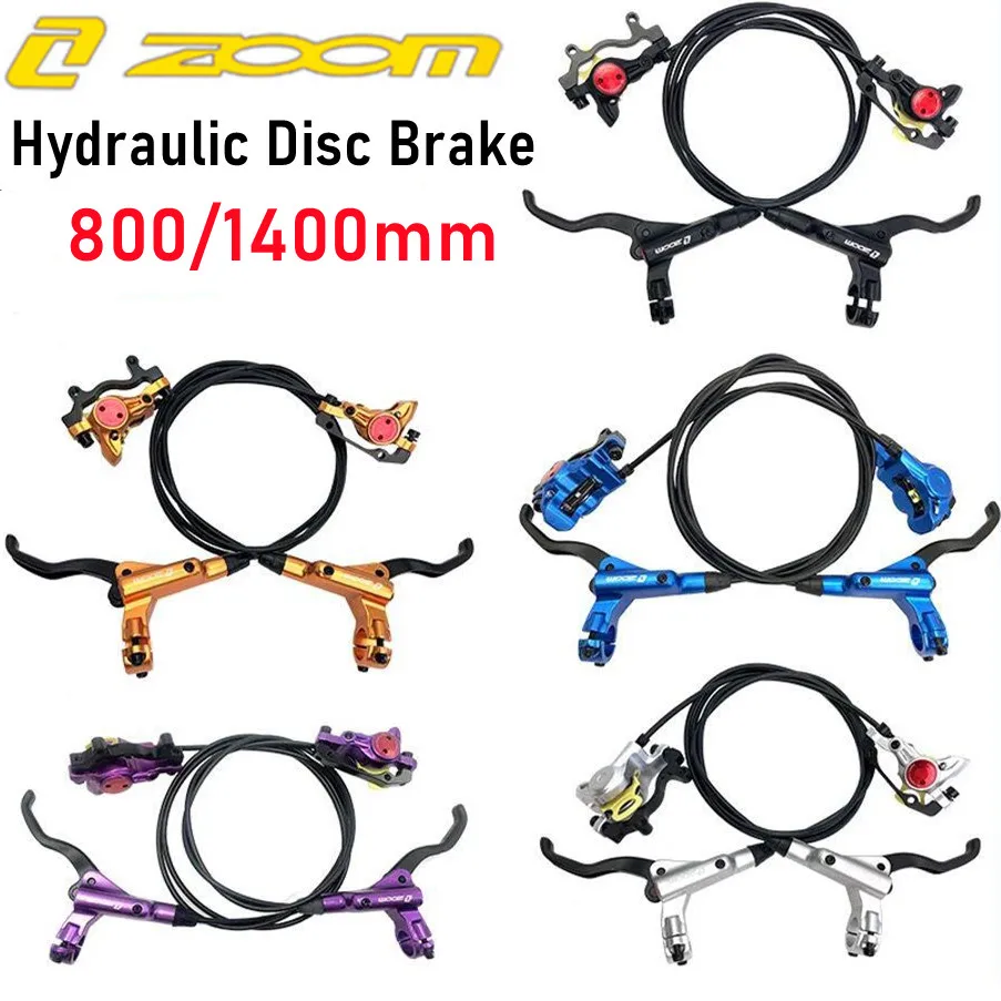 

ZOOM HB875 MTB Bike Hydraulic Disc Brake Set 800/1400mm Left Front/Right Rear Mountain Bicycle Oil Pressure Disc Brake Set