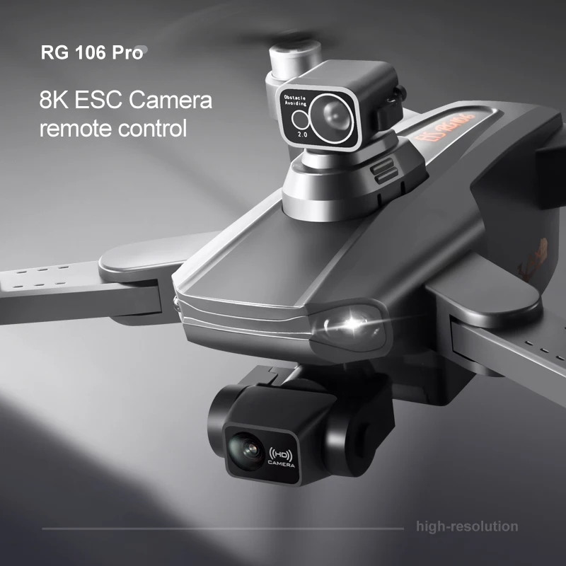 2022 Новый RG106 Дрон 8k двойная камера Профессиональный GPS Дроны с 3 Осями