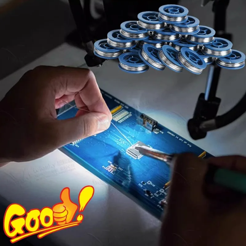 

Профессиональный телефон, 0,8 мм, припой с канифольным ядром, Оловянная паяльная проволока, 2% флюс, низкая температура плавления для электрического паяльника