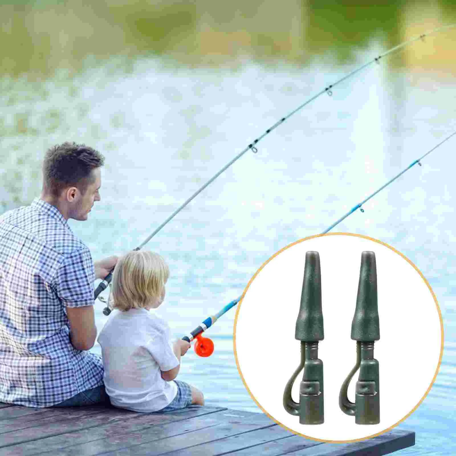 

50Pcs Practical Line Swivel Fixed Clamps Clips (Green) Fishing