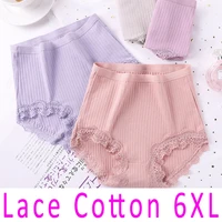 pure cotton lace womens underwear crotch moms pants middle aged fat plus size high waist lingerie sexy oversize