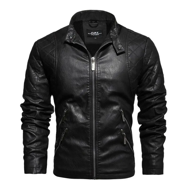 

Nice Pop Vintage Motorcycle Jacket For Men Keep Warm Autumn And Winter Jackets With Fur Inside