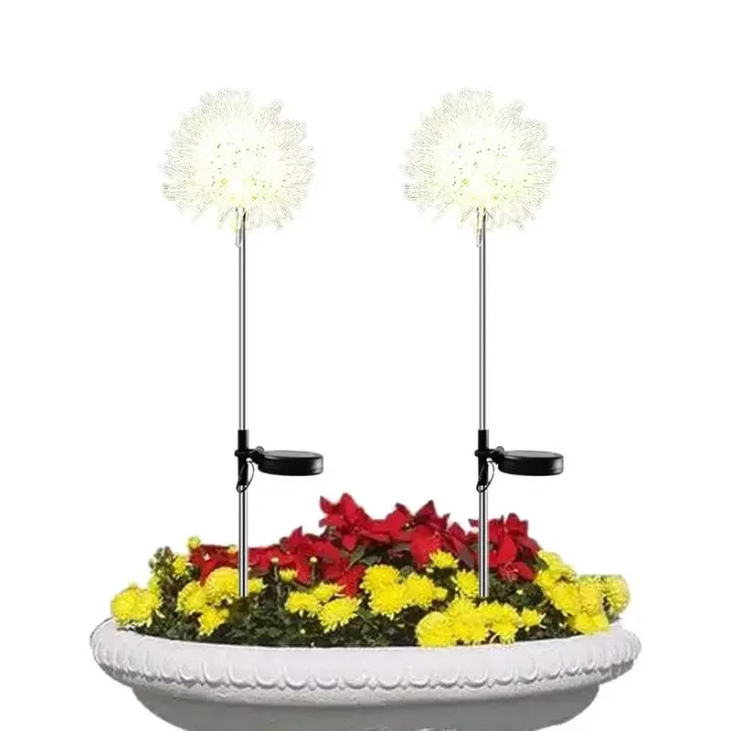 

Уличные садовые фонари на солнечной батарее, декоративное водонепроницаемое садовое освещение, Одуванчик, IP65, 3 режима освещения, 2 шт.