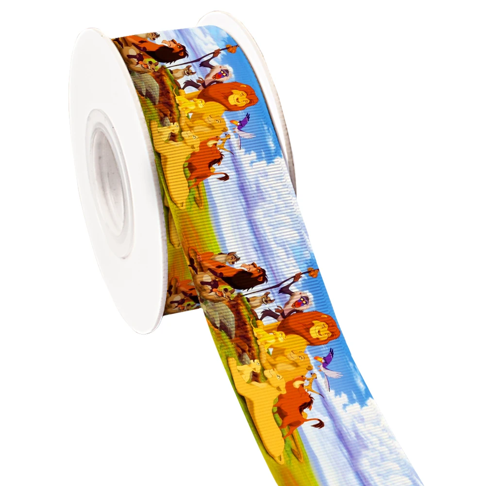 

25mm 38mm Disney The Lion King Hot Sale Grosgrain Ribbon Satin Ribbon for Sewing Supplies Hair Accessories 10yards