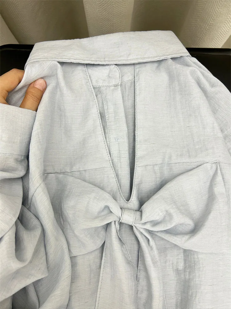 Американская винтажная простая футболка элегантная синяя блузка-поло с