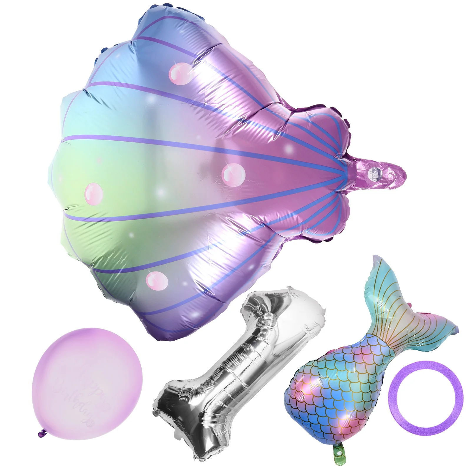

1 Set of Balloons Party Decorations Latex Balloons for Birthday Wedding Mermaid Themed Balloon Decor