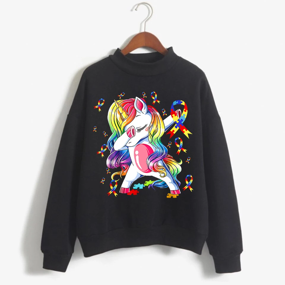 

Unicorn Autumn and Winter Hoodies Autism Awareness Sweatshirt Boys Girls Unicorn Hoodies Casual Tops Unicornio Clothes Women