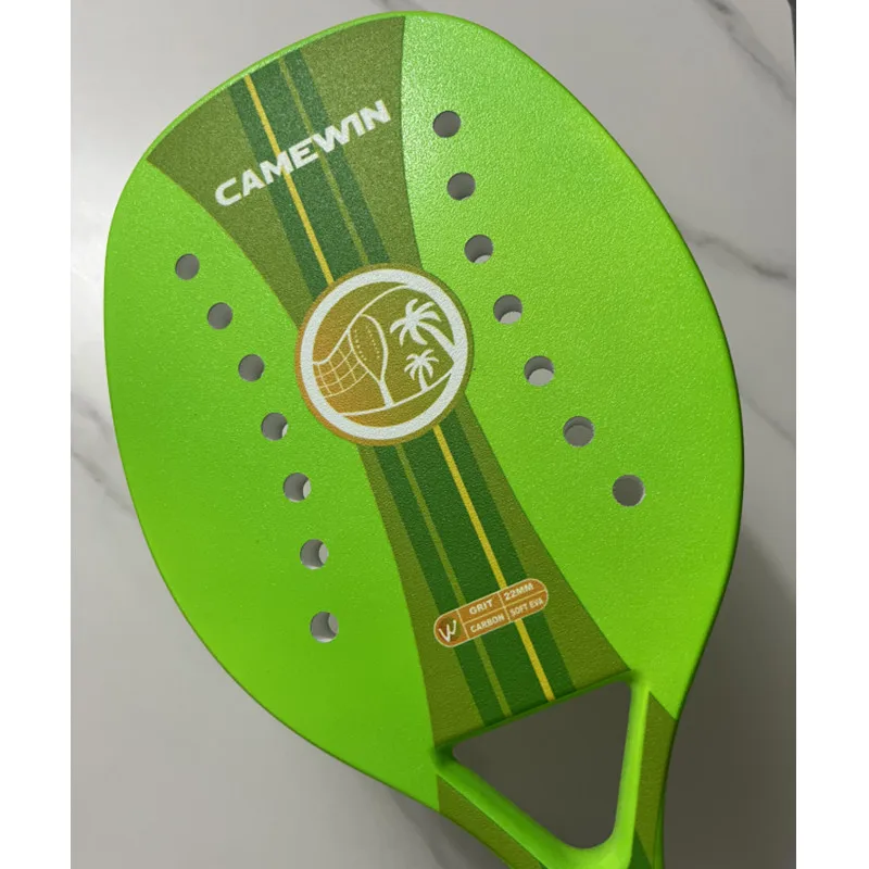 2021 New Adult Professional Full Carbon Beach Tennis Racket Paddle Soft EVA Face Raqueta With Bag Unisex Equipment Padel | Спорт и