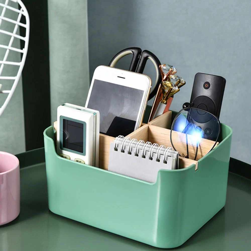 

Multifunction Desktop Wooden Storage Box Makeup Bra Organizer Office School Stationery Rack Removable Partitions